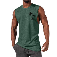 Load image into Gallery viewer, Stylish Men's Workout Muscle Tank Tops | Palm Tree Design | Range of Colors | Sleeveless