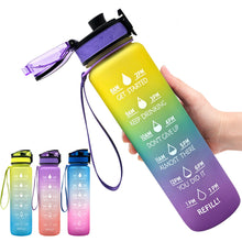 Load image into Gallery viewer, Motivational 1L Water Bottle for Boosting Daily Water Intake | BPA-Free Tritan Plastic | Removable Strainer | Easy to Clean | Ideal Gift Choice