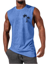 Load image into Gallery viewer, Stylish Men's Workout Muscle Tank Tops | Palm Tree Design | Range of Colors | Sleeveless