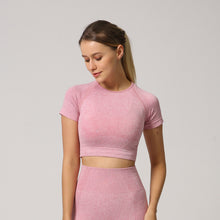 Load image into Gallery viewer, Women's Two Piece Short Sleeve Fitness Outfit | Premium Materials | Super Comfortable | Suitable for all Fitness Types