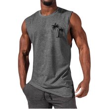 Load image into Gallery viewer, Stylish Men's Workout Muscle Tank Tops | Palm Tree Design | Range of Colors | Sleeveless