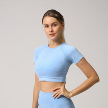 Load image into Gallery viewer, Women's Two Piece Short Sleeve Fitness Outfit | Premium Materials | Super Comfortable | Suitable for all Fitness Types
