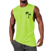 Load image into Gallery viewer, Stylish Men's Workout Muscle Tank Tops | Palm Tree Design | Range of Colors | Sleeveless