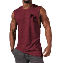 Load image into Gallery viewer, Stylish Men's Workout Muscle Tank Tops | Palm Tree Design | Range of Colors | Sleeveless