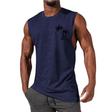 Load image into Gallery viewer, Stylish Men's Workout Muscle Tank Tops | Palm Tree Design | Range of Colors | Sleeveless