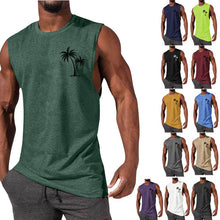 Load image into Gallery viewer, Stylish Men&#39;s Workout Muscle Tank Tops | Palm Tree Design | Range of Colors | Sleeveless
