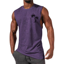 Load image into Gallery viewer, Stylish Men&#39;s Workout Muscle Tank Tops | Palm Tree Design | Range of Colors | Sleeveless
