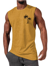 Load image into Gallery viewer, Stylish Men&#39;s Workout Muscle Tank Tops | Palm Tree Design | Range of Colors | Sleeveless
