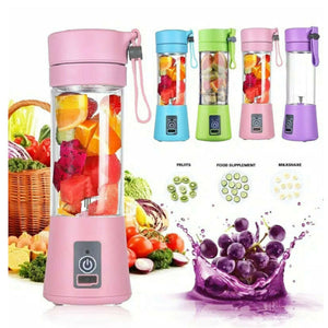 Powerful USB Rechargeable Portable Blender | 6 Blades | Easy Cleaning | Food-Grade Materials | 380ML Capacity